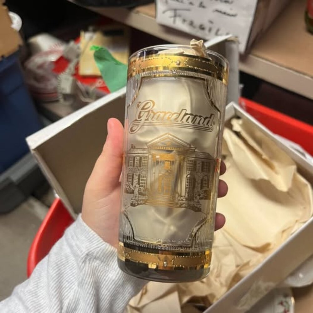 Elvis Presley 22-Carat Gold Liquor Glass, Graceland Shot Glass
